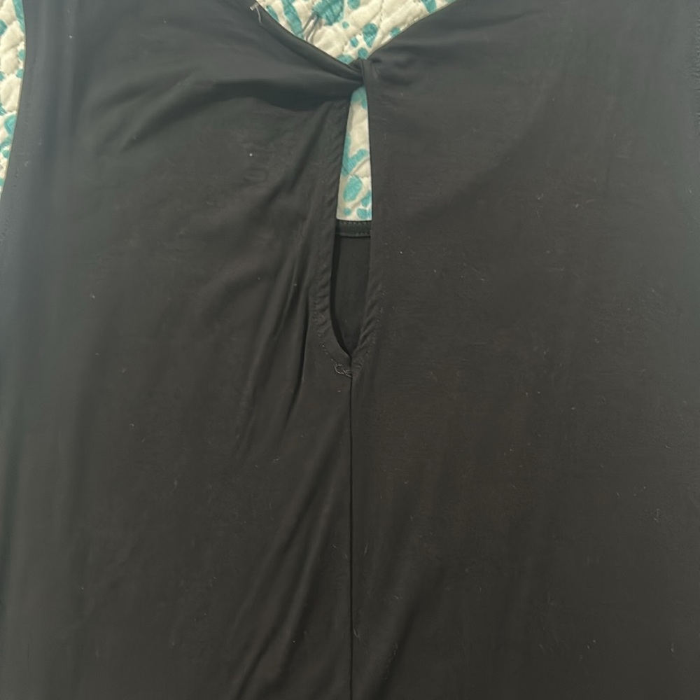Market & Spruce Black Alora Twist Sleeveless Tank Top - Picture 4 of 4